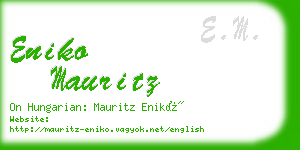 eniko mauritz business card